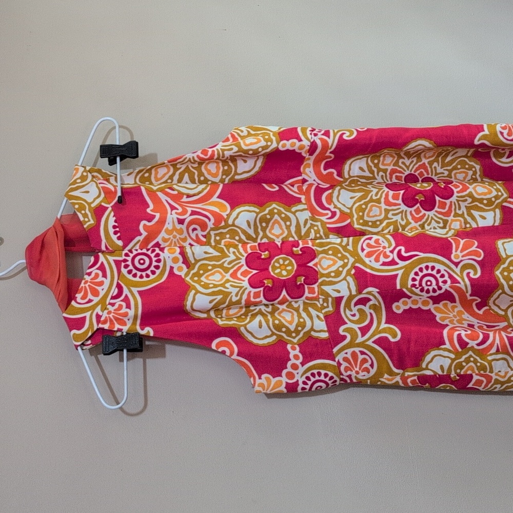 Taylor pink and orange floral dress - Picture 4 of 5
